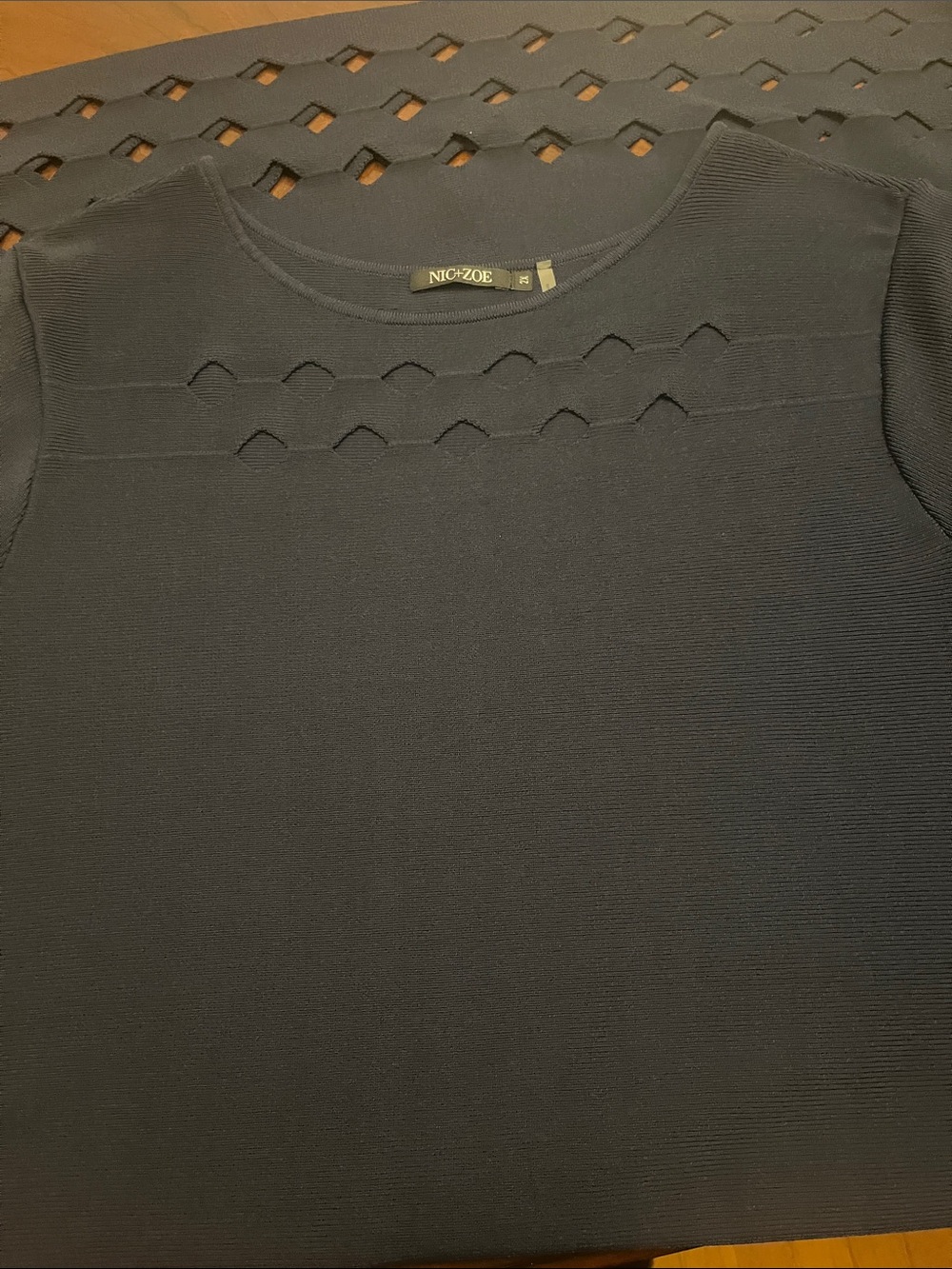 Navy Blue Cutout A-Line Women's Dress - Picture 7 of 9